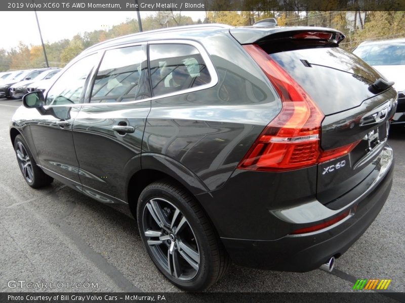 Pine Grey Metallic / Blonde 2019 Volvo XC60 T6 AWD Momentum