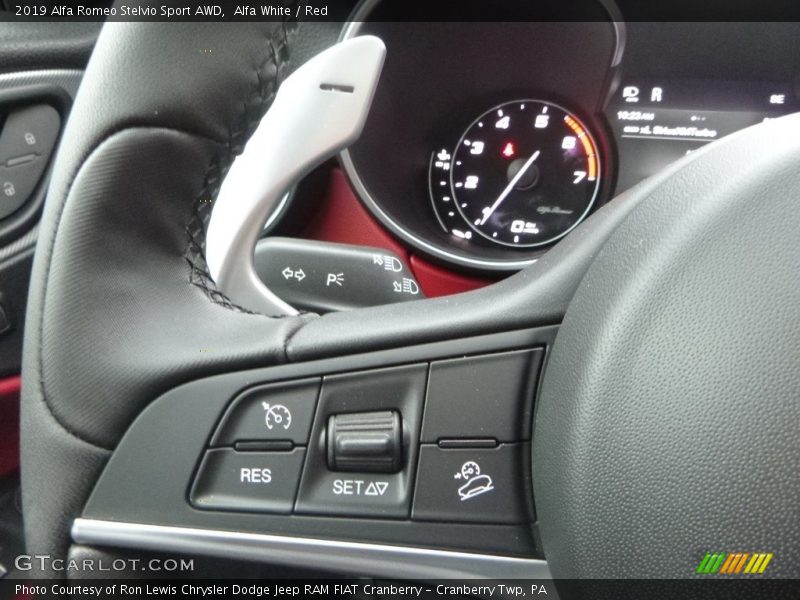 Alfa White / Red 2019 Alfa Romeo Stelvio Sport AWD