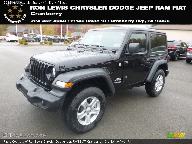 Black / Black 2018 Jeep Wrangler Sport 4x4