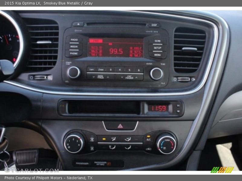 Smokey Blue Metallic / Gray 2015 Kia Optima LX