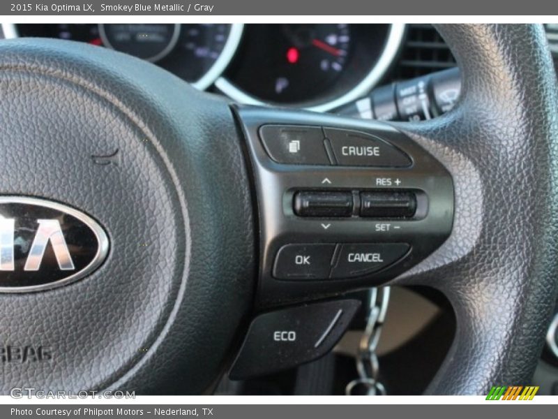 Smokey Blue Metallic / Gray 2015 Kia Optima LX