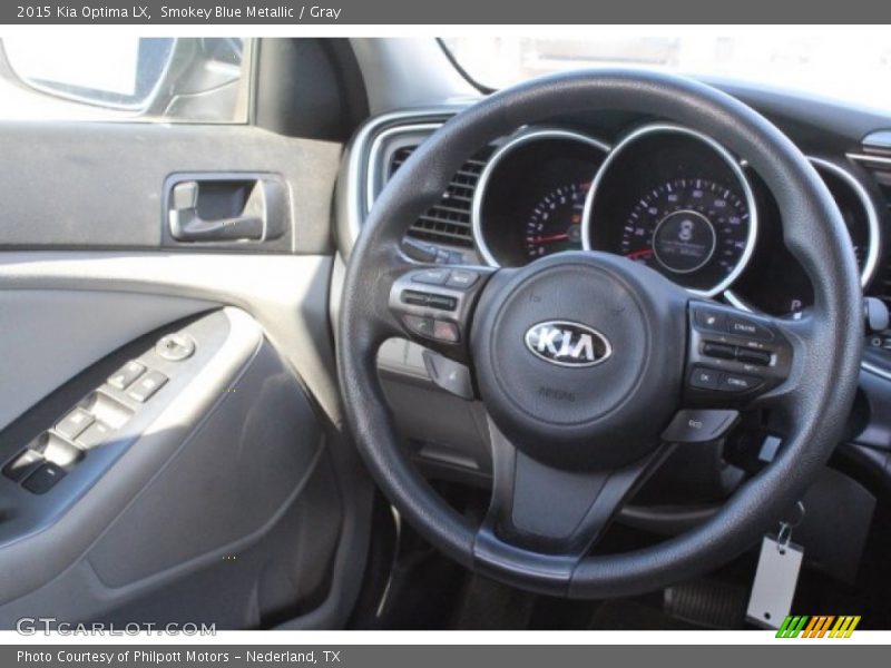 Smokey Blue Metallic / Gray 2015 Kia Optima LX