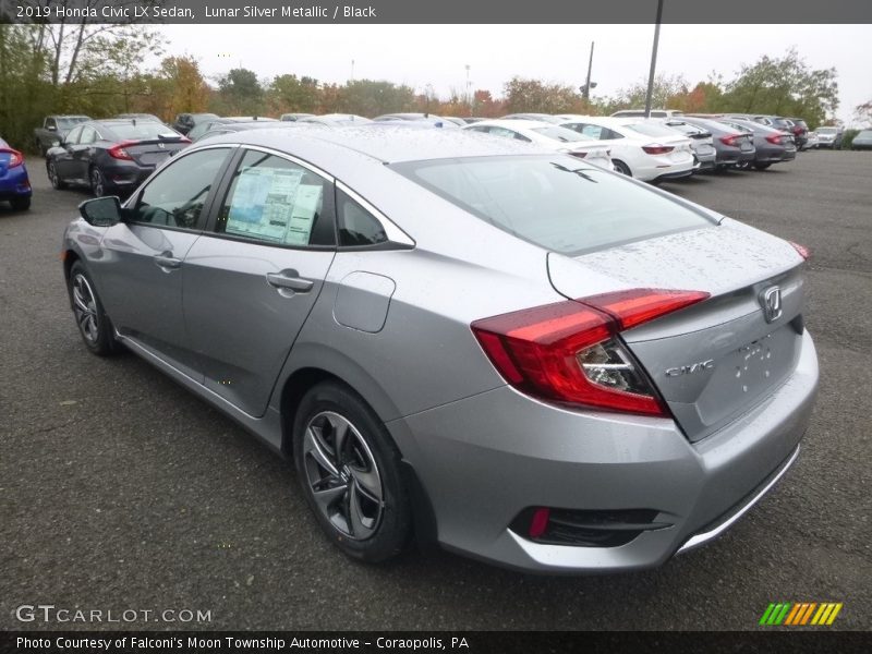 Lunar Silver Metallic / Black 2019 Honda Civic LX Sedan