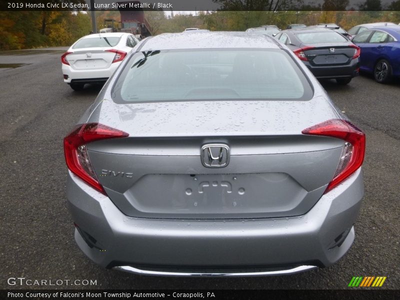 Lunar Silver Metallic / Black 2019 Honda Civic LX Sedan