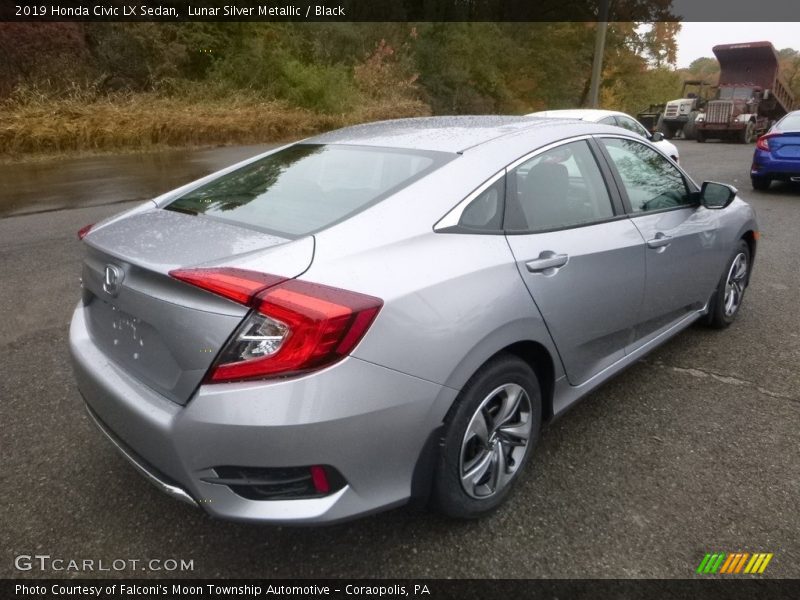 Lunar Silver Metallic / Black 2019 Honda Civic LX Sedan