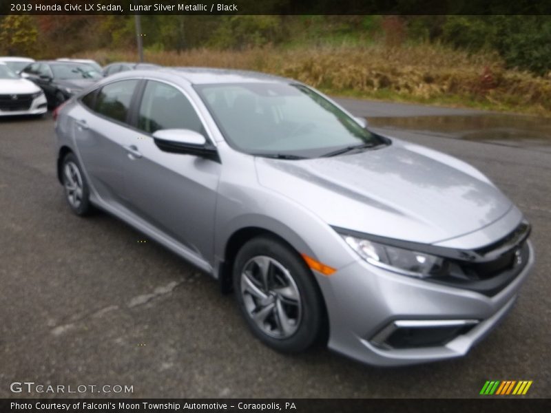 Lunar Silver Metallic / Black 2019 Honda Civic LX Sedan