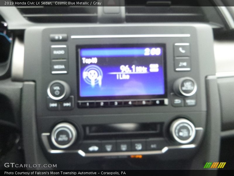 Cosmic Blue Metallic / Gray 2019 Honda Civic LX Sedan
