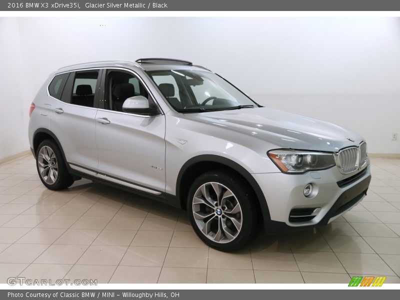 Glacier Silver Metallic / Black 2016 BMW X3 xDrive35i