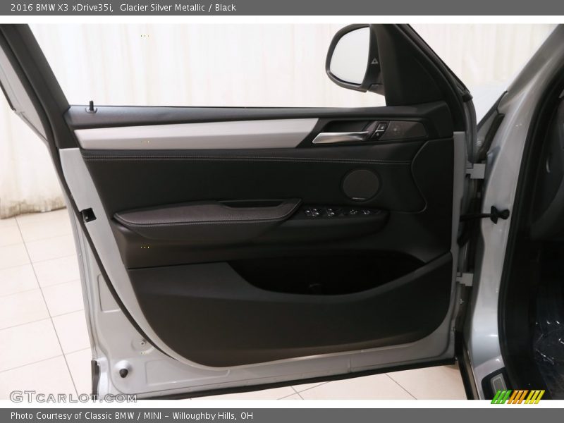 Glacier Silver Metallic / Black 2016 BMW X3 xDrive35i