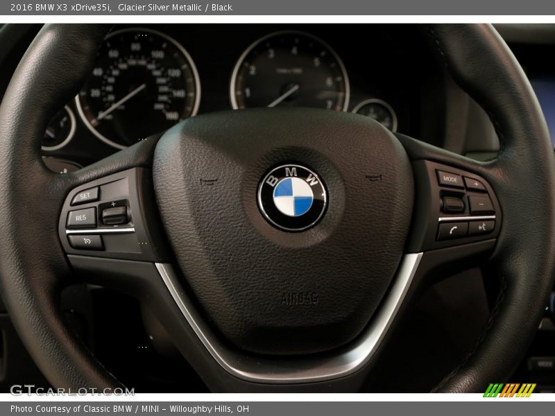 Glacier Silver Metallic / Black 2016 BMW X3 xDrive35i