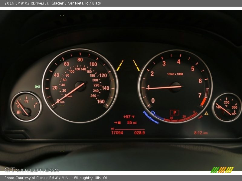 Glacier Silver Metallic / Black 2016 BMW X3 xDrive35i