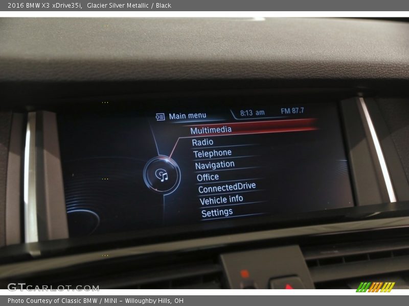 Glacier Silver Metallic / Black 2016 BMW X3 xDrive35i