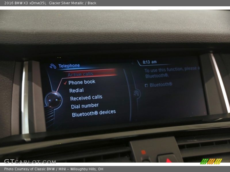 Glacier Silver Metallic / Black 2016 BMW X3 xDrive35i