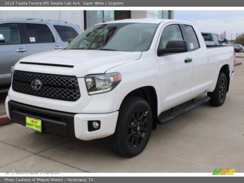 Super White / Graphite 2019 Toyota Tundra SR5 Double Cab 4x4