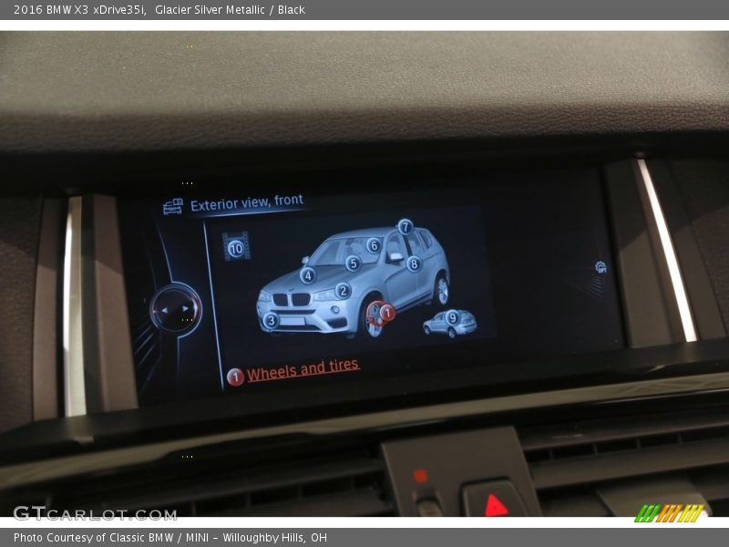 Glacier Silver Metallic / Black 2016 BMW X3 xDrive35i