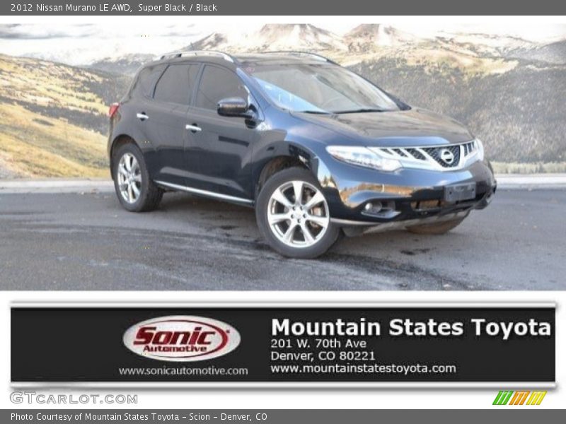 Super Black / Black 2012 Nissan Murano LE AWD