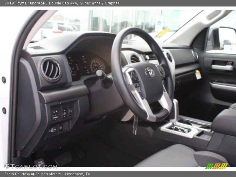 Super White / Graphite 2019 Toyota Tundra SR5 Double Cab 4x4