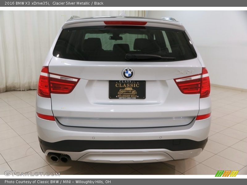 Glacier Silver Metallic / Black 2016 BMW X3 xDrive35i