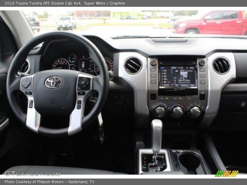 Super White / Graphite 2019 Toyota Tundra SR5 Double Cab 4x4
