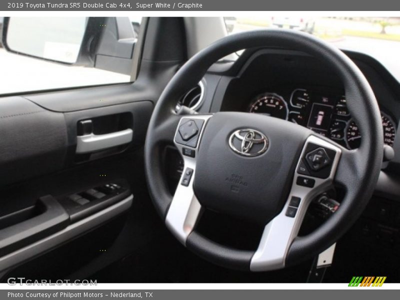 Super White / Graphite 2019 Toyota Tundra SR5 Double Cab 4x4