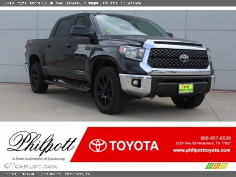 Midnight Black Metallic / Graphite 2019 Toyota Tundra TSS Off Road CrewMax