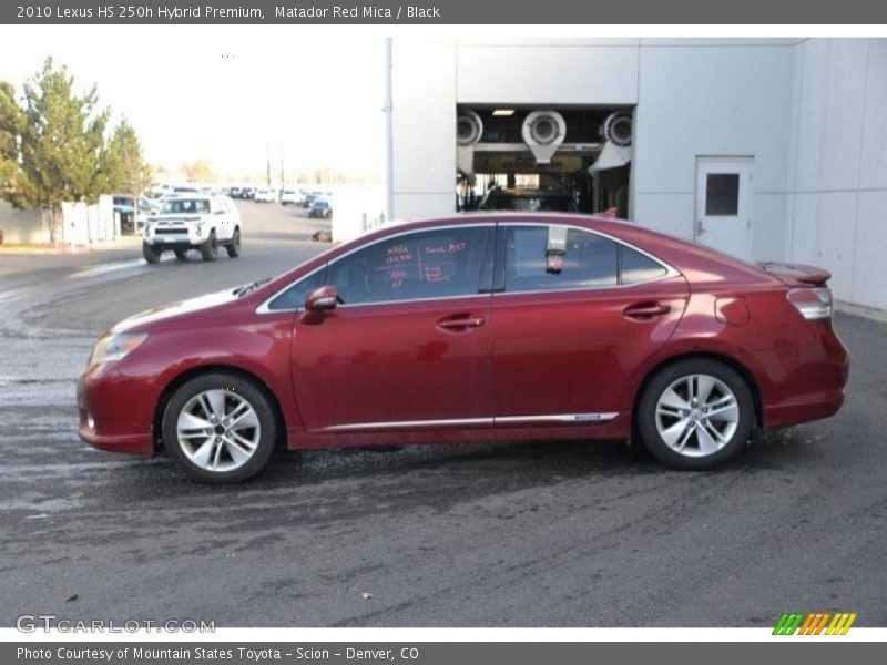 Matador Red Mica / Black 2010 Lexus HS 250h Hybrid Premium
