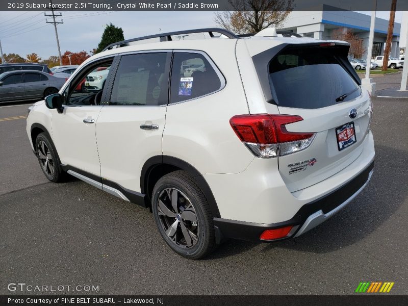 Crystal White Pearl / Saddle Brown 2019 Subaru Forester 2.5i Touring