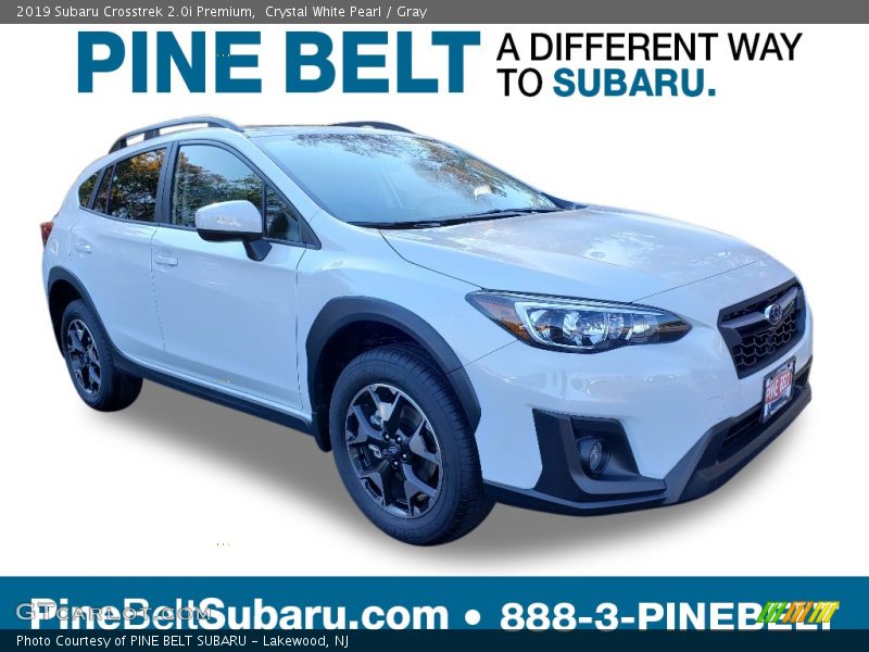 Crystal White Pearl / Gray 2019 Subaru Crosstrek 2.0i Premium
