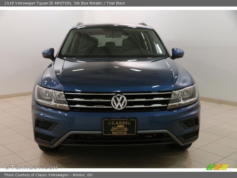 Silk Blue Metallic / Titan Black 2018 Volkswagen Tiguan SE 4MOTION