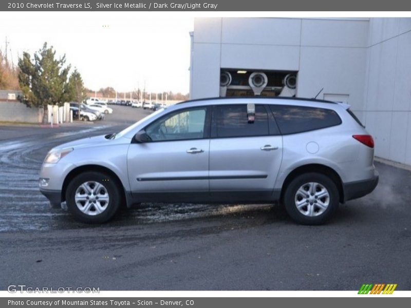 Silver Ice Metallic / Dark Gray/Light Gray 2010 Chevrolet Traverse LS