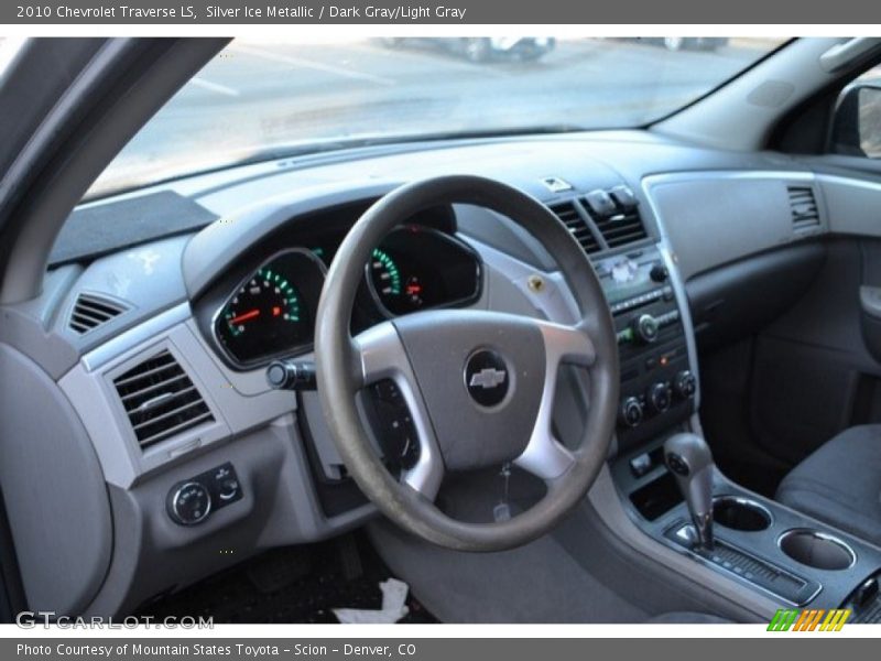Silver Ice Metallic / Dark Gray/Light Gray 2010 Chevrolet Traverse LS