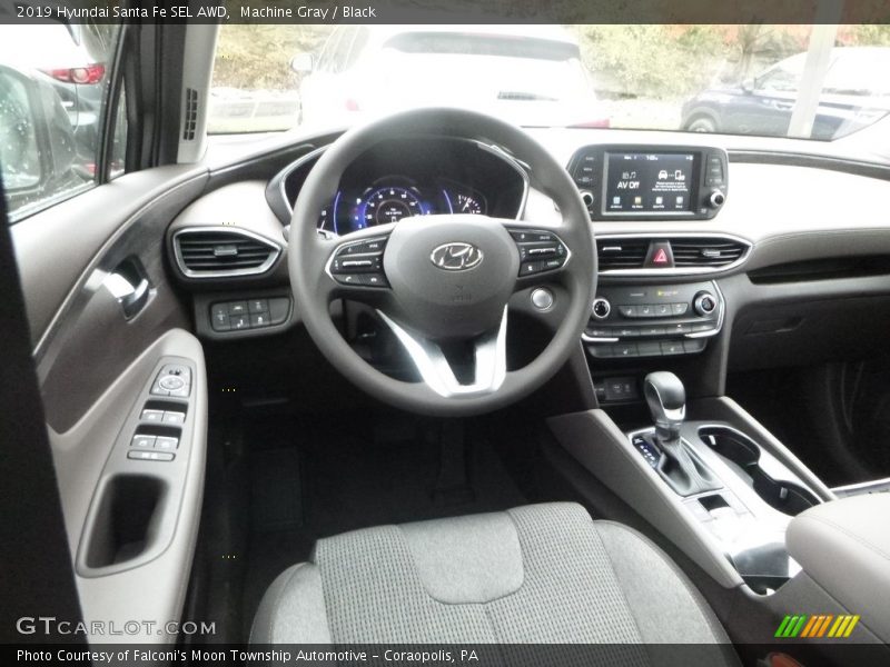  2019 Santa Fe SEL AWD Black Interior