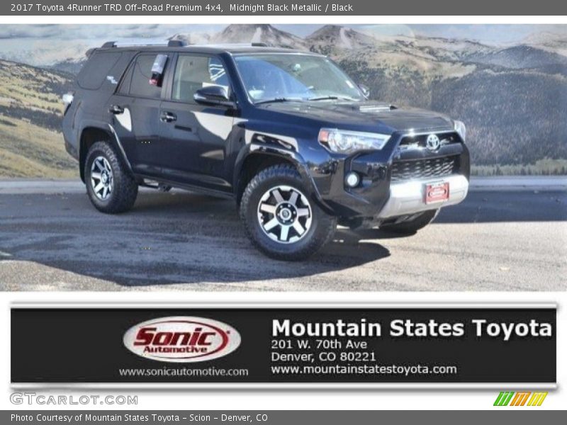 Midnight Black Metallic / Black 2017 Toyota 4Runner TRD Off-Road Premium 4x4