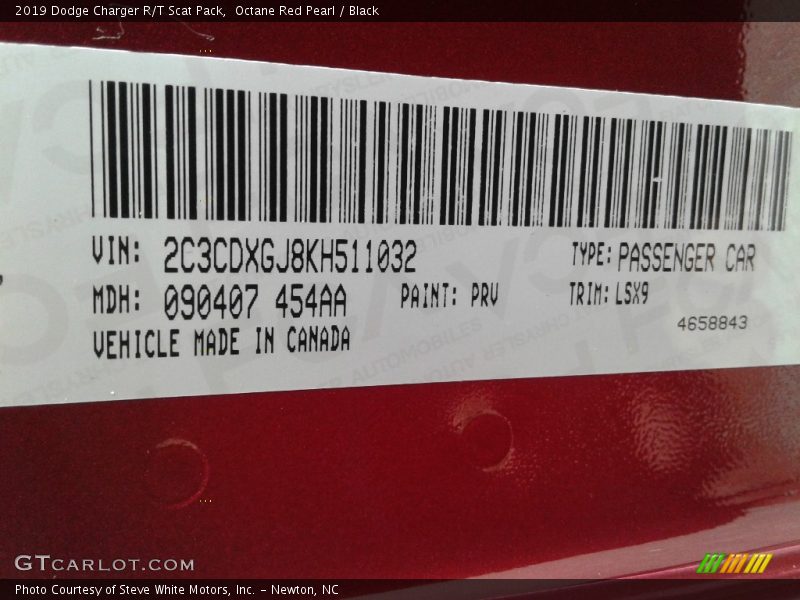 Octane Red Pearl / Black 2019 Dodge Charger R/T Scat Pack