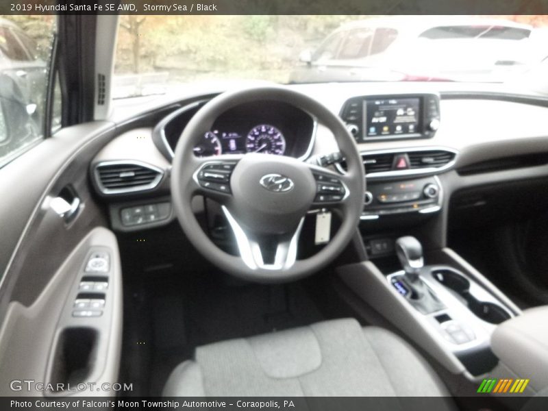 Stormy Sea / Black 2019 Hyundai Santa Fe SE AWD