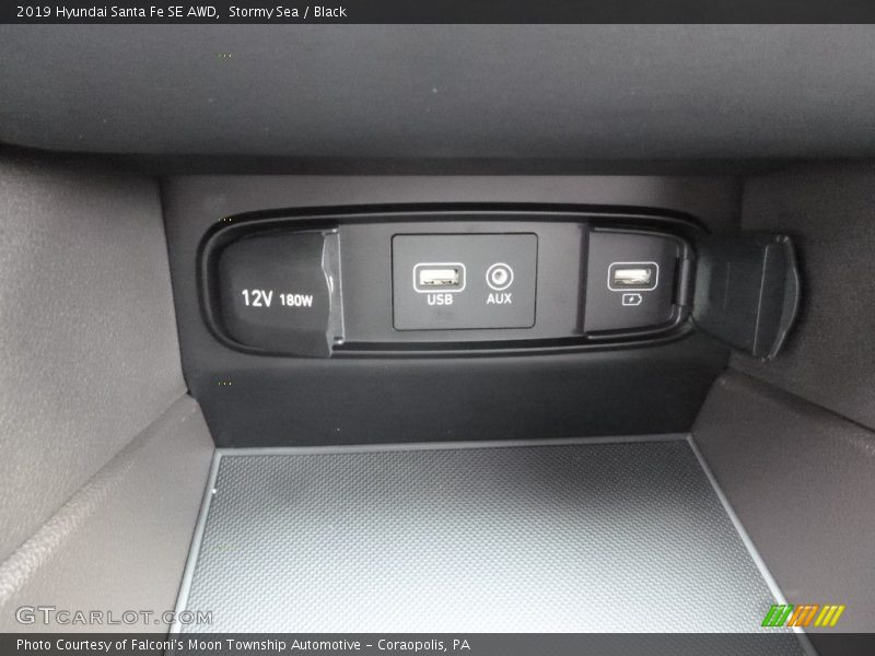 Stormy Sea / Black 2019 Hyundai Santa Fe SE AWD