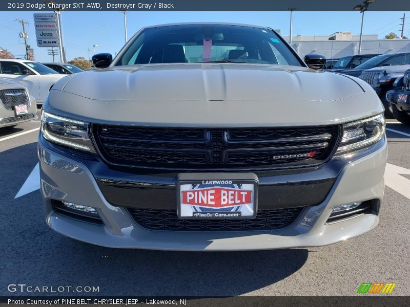 Destroyer Gray / Black 2019 Dodge Charger SXT AWD