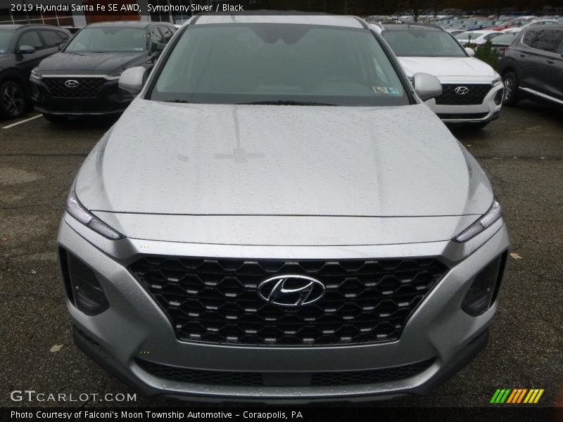 Symphony Silver / Black 2019 Hyundai Santa Fe SE AWD