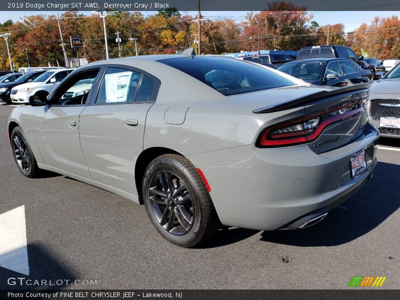 Destroyer Gray / Black 2019 Dodge Charger SXT AWD