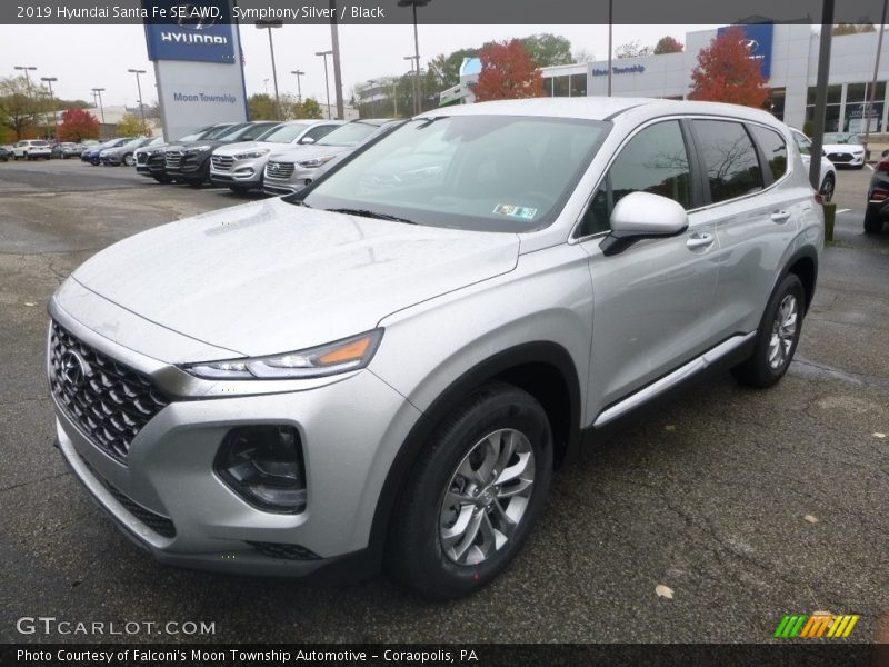 Symphony Silver / Black 2019 Hyundai Santa Fe SE AWD