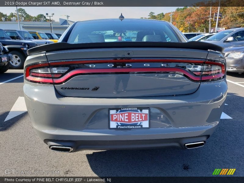 Destroyer Gray / Black 2019 Dodge Charger SXT AWD