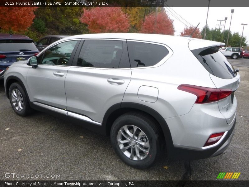 Symphony Silver / Black 2019 Hyundai Santa Fe SE AWD