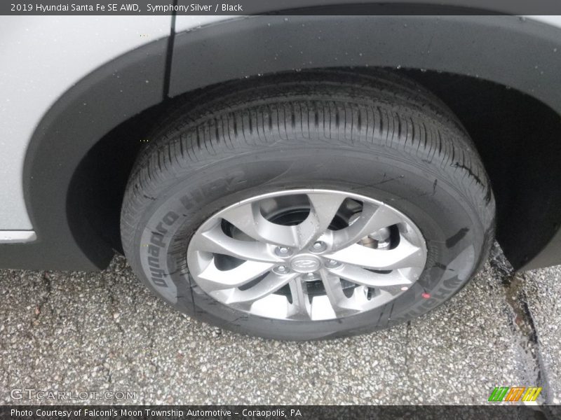 Symphony Silver / Black 2019 Hyundai Santa Fe SE AWD