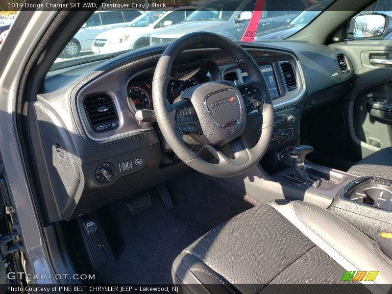 Destroyer Gray / Black 2019 Dodge Charger SXT AWD