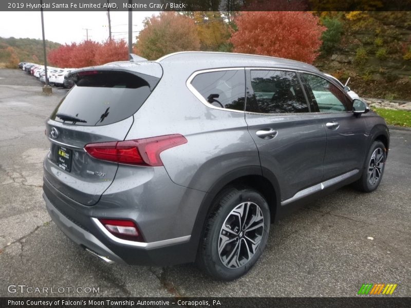 Machine Gray / Black 2019 Hyundai Santa Fe Limited AWD