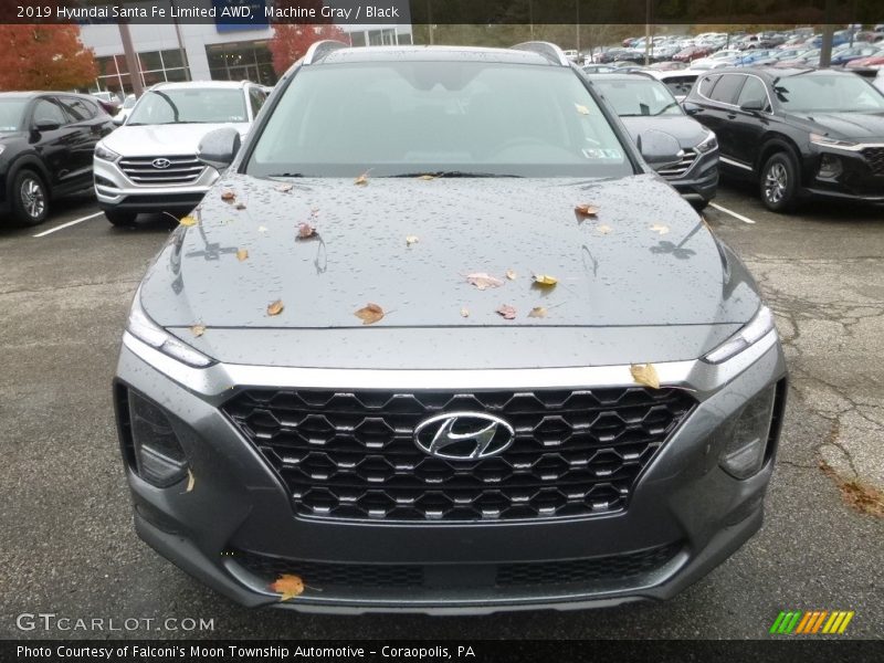 Machine Gray / Black 2019 Hyundai Santa Fe Limited AWD