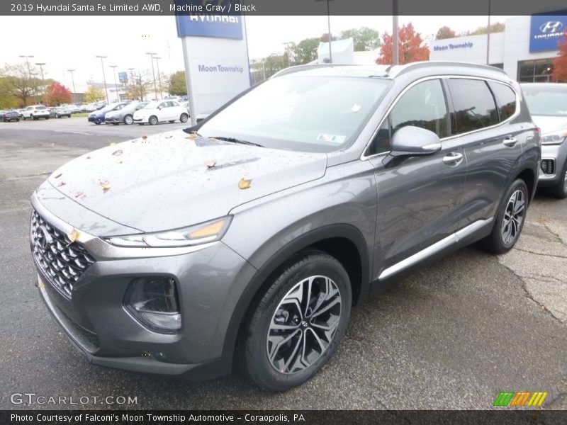 Machine Gray / Black 2019 Hyundai Santa Fe Limited AWD