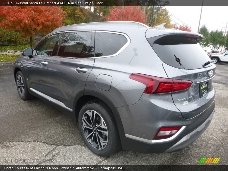 Machine Gray / Black 2019 Hyundai Santa Fe Limited AWD