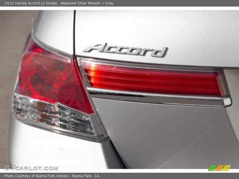Alabaster Silver Metallic / Gray 2012 Honda Accord LX Sedan