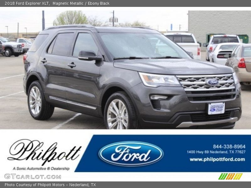 Magnetic Metallic / Ebony Black 2018 Ford Explorer XLT